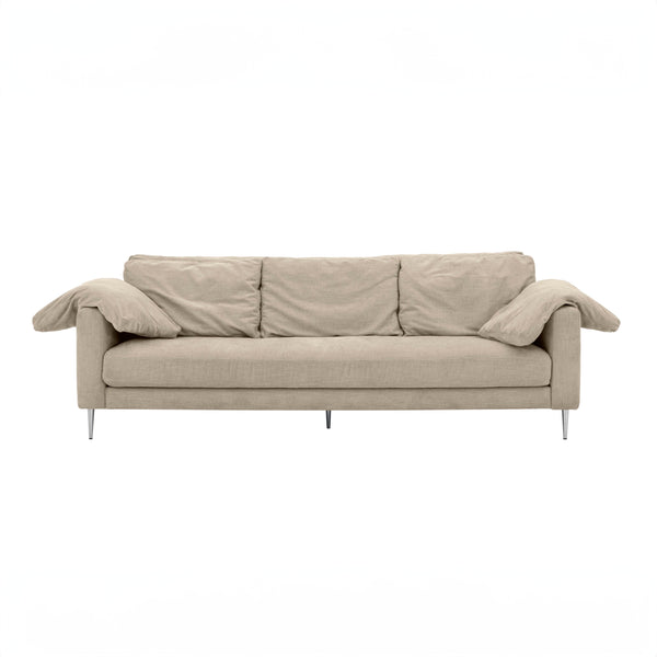 Vari Beige Textured Velvet Lounge Sofa TOV-L54244 TOV Furniture