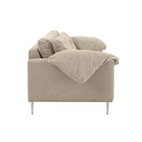 Vari Beige Textured Velvet Lounge Sofa TOV-L54244 TOV Furniture