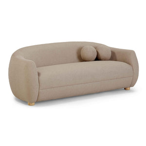 TOV Furniture Judy 80" Boucle Sofa - Handcrafted Art Deco Design with Plush Upholstery and Solid Wood Legs Taupe TOV-L54362