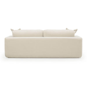 TOV Furniture Miri 90.5" Upcycled Velvet Sofa - Eco-Friendly Comfort with Deep Seating and Stylish Pillows Cream TOV-L54444