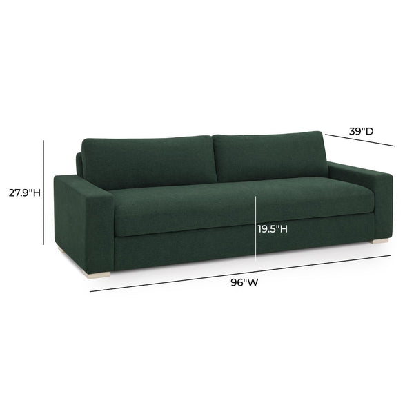 TOV Furniture Beckham 96" Chenille Sofa - Luxurious Comfort, Durable Performance Fabric, Perfect for Any Decor Green TOV-L54550
