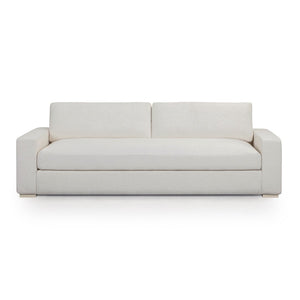 TOV Furniture Beckham 96" Upcycled Chenille Sofa - Sustainable Luxury with Deep Comfort & Easy-Care Performance Fabric Cream TOV-L54551