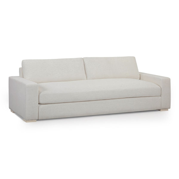 TOV Furniture Beckham 96" Upcycled Chenille Sofa - Sustainable Luxury with Deep Comfort & Easy-Care Performance Fabric Cream TOV-L54551