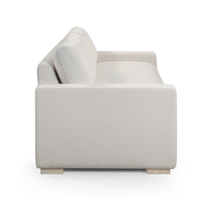 TOV Furniture Beckham 96" Upcycled Chenille Sofa - Sustainable Luxury with Deep Comfort & Easy-Care Performance Fabric Cream TOV-L54551