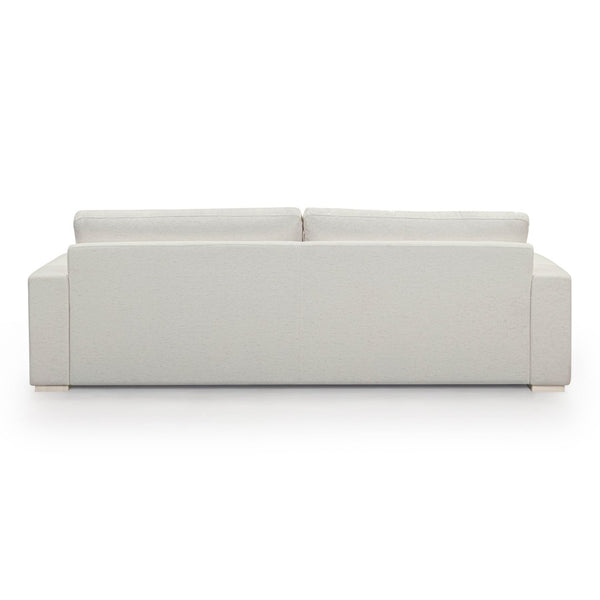 TOV Furniture Beckham 96" Upcycled Chenille Sofa - Sustainable Luxury with Deep Comfort & Easy-Care Performance Fabric Cream TOV-L54551