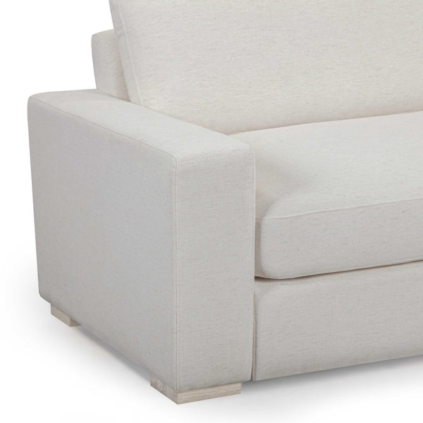 TOV Furniture Beckham 96" Upcycled Chenille Sofa - Sustainable Luxury with Deep Comfort & Easy-Care Performance Fabric Cream TOV-L54551