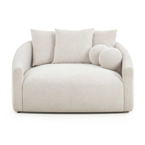 TOV Furniture Hanim 54" Boucle Daybed - Contemporary Lounge Seating with Contract-Grade Upholstery & Chic Style Cream TOV-L54566