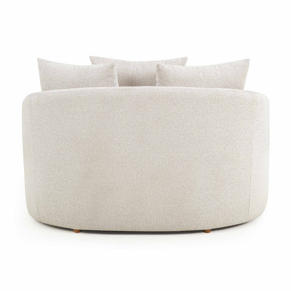 TOV Furniture Hanim 54" Boucle Daybed - Contemporary Lounge Seating with Contract-Grade Upholstery & Chic Style Cream TOV-L54566