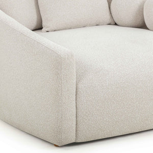 TOV Furniture Hanim 54" Boucle Daybed - Contemporary Lounge Seating with Contract-Grade Upholstery & Chic Style Cream TOV-L54566