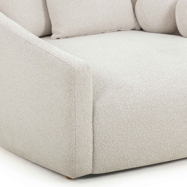 TOV Furniture Hanim 54" Boucle Daybed - Contemporary Lounge Seating with Contract-Grade Upholstery & Chic Style Cream TOV-L54566
