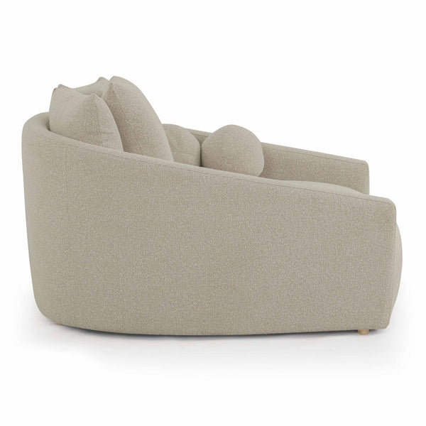 TOV Furniture Hanim 54" Boucle Daybed - Contemporary Lounge Seating with Contract-Grade Upholstery & Chic Style Warm Grey TOV-L54567
