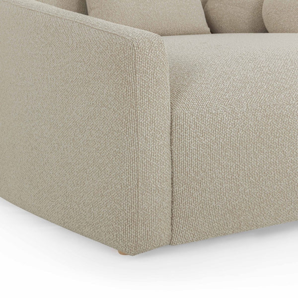 TOV Furniture Hanim 54" Boucle Daybed - Contemporary Lounge Seating with Contract-Grade Upholstery & Chic Style Warm Grey TOV-L54567