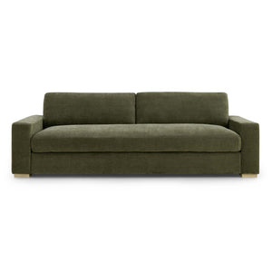 TOV Furniture Beckham 96" Upcycled Chenille Sofa - Sustainable Luxury with Deep Comfort & Easy-Care Performance Fabric Olive Green TOV-L54608