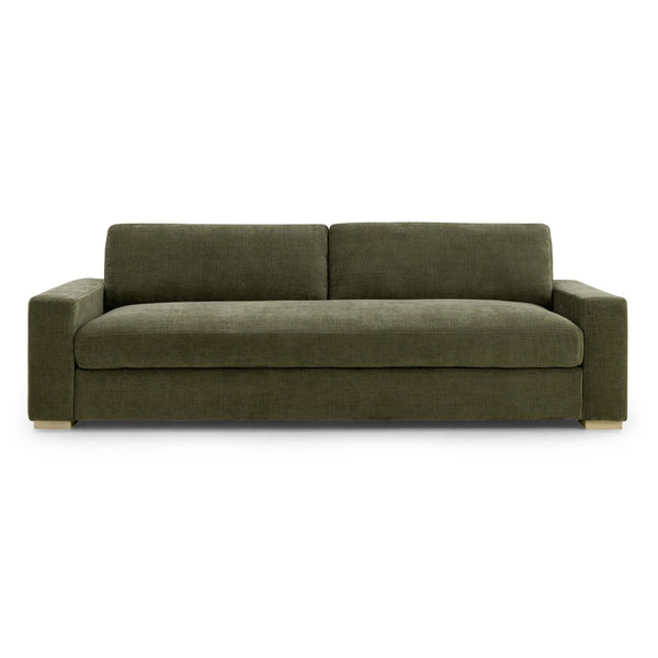 TOV Furniture Beckham 96" Upcycled Chenille Sofa - Sustainable Luxury with Deep Comfort & Easy-Care Performance Fabric Olive Green TOV-L54608