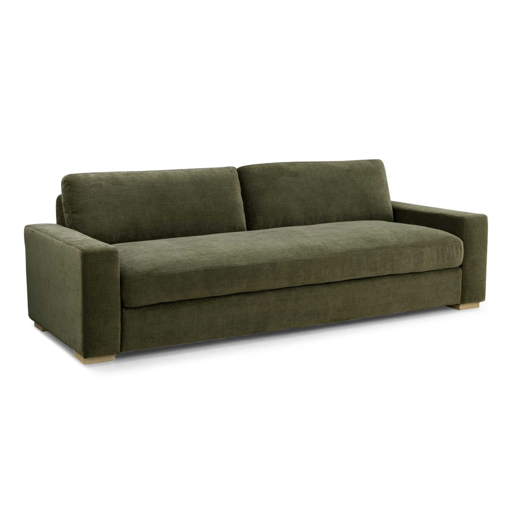 TOV Furniture Beckham 96" Upcycled Chenille Sofa - Sustainable Luxury with Deep Comfort & Easy-Care Performance Fabric Olive Green TOV-L54608