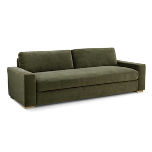 TOV Furniture Beckham 96" Upcycled Chenille Sofa - Sustainable Luxury with Deep Comfort & Easy-Care Performance Fabric Olive Green TOV-L54608