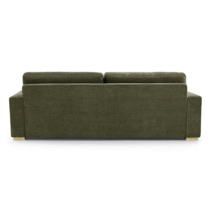 TOV Furniture Beckham 96" Upcycled Chenille Sofa - Sustainable Luxury with Deep Comfort & Easy-Care Performance Fabric Olive Green TOV-L54608