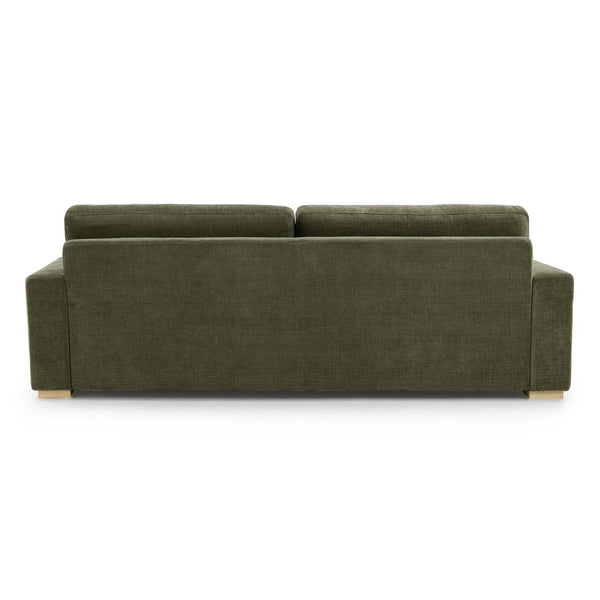 TOV Furniture Beckham 96" Upcycled Chenille Sofa - Sustainable Luxury with Deep Comfort & Easy-Care Performance Fabric Olive Green TOV-L54608