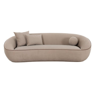 TOV Furniture Jenny 98.5" Taupe Faux Mohair Sofa - Luxurious Comfort, Durable Design & Modern Style for Any Space TOV-L54720