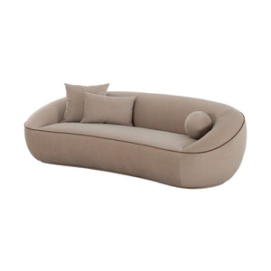 TOV Furniture Jenny 98.5" Taupe Faux Mohair Sofa - Luxurious Comfort, Durable Design & Modern Style for Any Space TOV-L54720