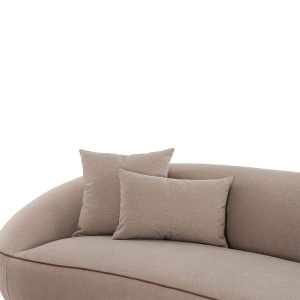 TOV Furniture Jenny 98.5" Taupe Faux Mohair Sofa - Luxurious Comfort, Durable Design & Modern Style for Any Space TOV-L54720