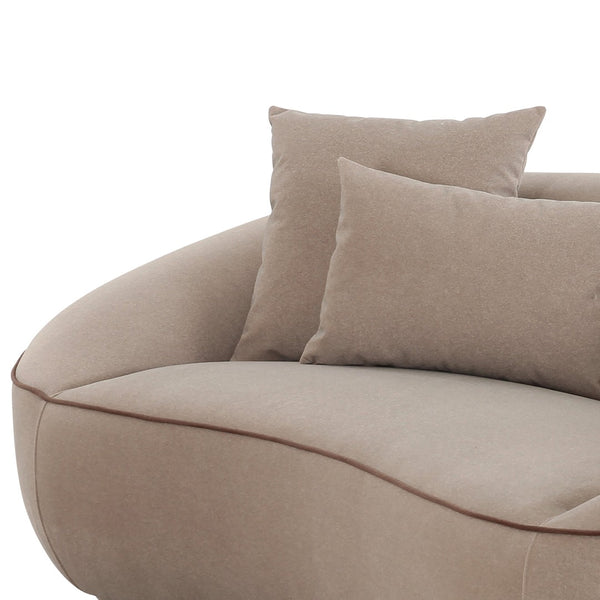 TOV Furniture Jenny 78" Taupe Faux Mohair Loveseat – Cozy Vegan Upholstery with Contract-Grade Durability & Style TOV-L54721