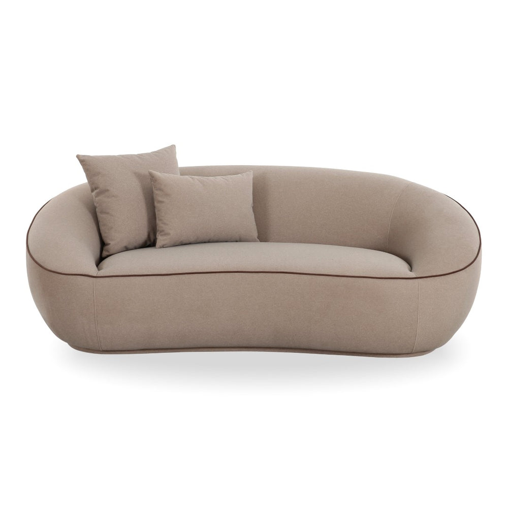 TOV Furniture Jenny 78" Taupe Faux Mohair Loveseat – Cozy Vegan Upholstery with Contract-Grade Durability & Style TOV-L54721