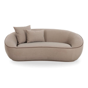 TOV Furniture Jenny 78" Taupe Faux Mohair Loveseat – Cozy Vegan Upholstery with Contract-Grade Durability & Style TOV-L54721