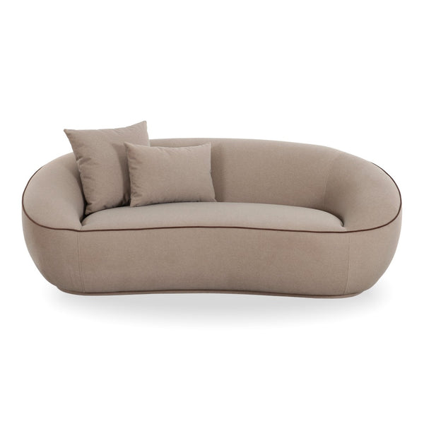 TOV Furniture Jenny 78" Taupe Faux Mohair Loveseat – Cozy Vegan Upholstery with Contract-Grade Durability & Style TOV-L54721