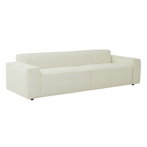 TOV Furniture Olafur 96.5" Upholstered Sofa - Modern Mid-Century Design for Luxurious Comfort and Style Cream TOV-L68106