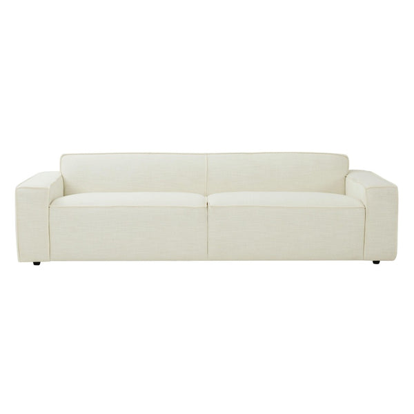 TOV Furniture Olafur 96.5" Upholstered Sofa - Modern Mid-Century Design for Luxurious Comfort and Style Cream TOV-L68106