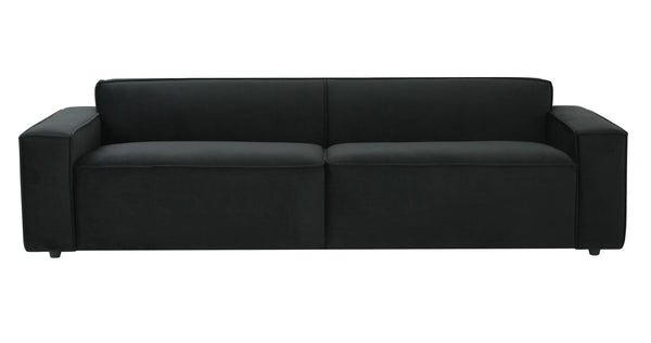 TOV Furniture Olafur 96.5" Upholstered Sofa - Modern Mid-Century Design for Luxurious Comfort and Style Black TOV-L68107