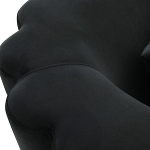 TOV Furniture Callie 84" Velvet Sofa - Luxurious Modern Centerpiece with Scalloped Tufted Back and Steel Legs Black TOV-L68109