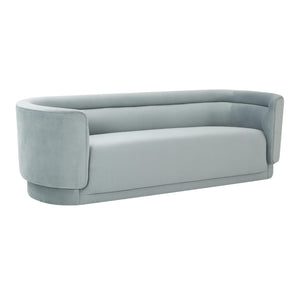 TOV Furniture Macie Sofa - Chic Channel-Tufted Design with Plush Velvet Upholstery for Modern Living Room Comfort Sea Blue TOV-L68115