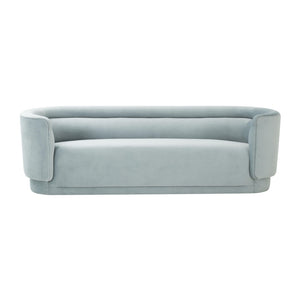 TOV Furniture Macie Sofa - Chic Channel-Tufted Design with Plush Velvet Upholstery for Modern Living Room Comfort Sea Blue TOV-L68115