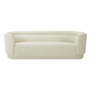 TOV Furniture Macie Sofa - Chic Channel-Tufted Design with Plush Velvet Upholstery for Modern Living Room Comfort Cream TOV-L68116