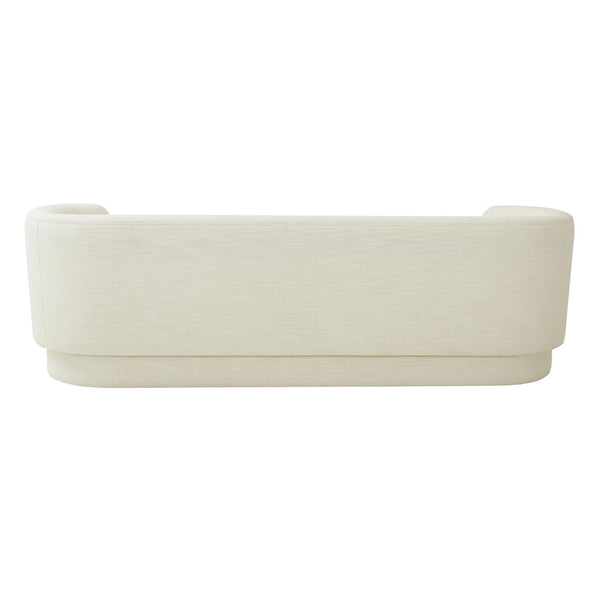 TOV Furniture Macie Sofa - Chic Channel-Tufted Design with Plush Velvet Upholstery for Modern Living Room Comfort Cream TOV-L68116