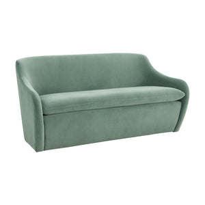 TOV Furniture Cellia Velvet Loveseat - Chic Modern Design with Plush Comfort for Stylish Living Rooms & Nooks Blue TOV-L68389