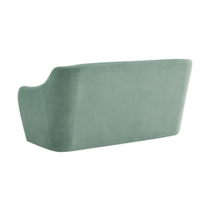 TOV Furniture Cellia Velvet Loveseat - Chic Modern Design with Plush Comfort for Stylish Living Rooms & Nooks Blue TOV-L68389