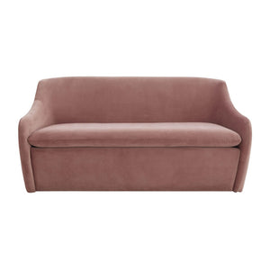 TOV Furniture Cellia Velvet Loveseat - Chic Modern Design with Plush Comfort for Stylish Living Rooms & Nooks Mauve TOV-L68390