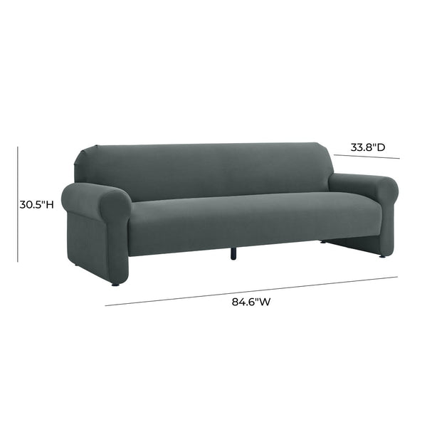 TOV Furniture Keelee 84" Velvet Sofa - Mid-Century Modern Design with Luxurious Comfort & Durable Pine Frame TOV-L68438