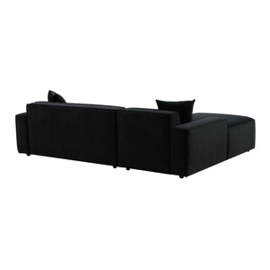 TOV Furniture Olafur 2-Piece Upholstered L-Shaped Sectional: Luxurious Comfort Meets Modern Design for Your Home Black / LAF TOV-L68452-L68456