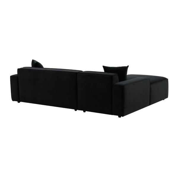 TOV Furniture Olafur 2-Piece Upholstered L-Shaped Sectional: Luxurious Comfort Meets Modern Design for Your Home Black / LAF TOV-L68452-L68456