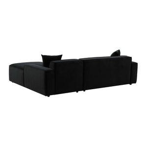 TOV Furniture Olafur 2-Piece Upholstered L-Shaped Sectional: Luxurious Comfort Meets Modern Design for Your Home Black / RAF TOV-L68453-L68457