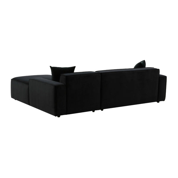 TOV Furniture Olafur 2-Piece Upholstered L-Shaped Sectional: Luxurious Comfort Meets Modern Design for Your Home Black / RAF TOV-L68453-L68457