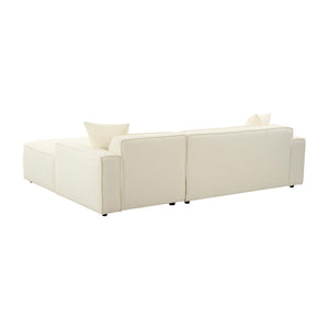 TOV Furniture Olafur 2-Piece Upholstered L-Shaped Sectional: Luxurious Comfort Meets Modern Design for Your Home Cream / RAF TOV-L68455-L68459