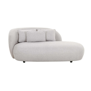 TOV Furniture Galet Velvet Chaise - Luxurious Postmodern Lounger with Plush Comfort and Stylish Throw Pillows Grey TOV-L68548