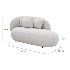 TOV Furniture Galet Velvet Chaise - Luxurious Postmodern Lounger with Plush Comfort and Stylish Throw Pillows Grey TOV-L68548