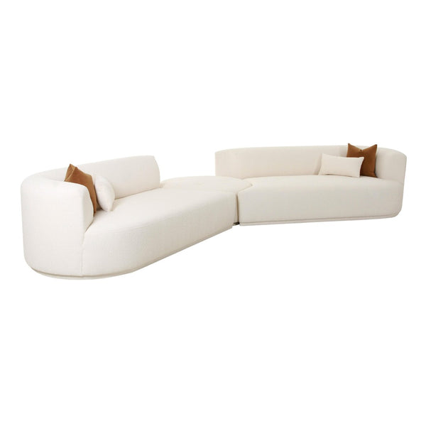TOV Furniture Fickle 3-Piece Cream Boucle Modular Sectional – Stylish, Versatile Comfort for Modern Living Spaces TOV-L6866-C-SEC1