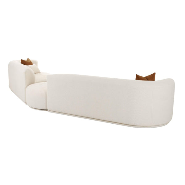TOV Furniture Fickle 3-Piece Cream Boucle Modular Sectional – Stylish, Versatile Comfort for Modern Living Spaces TOV-L6866-C-SEC1